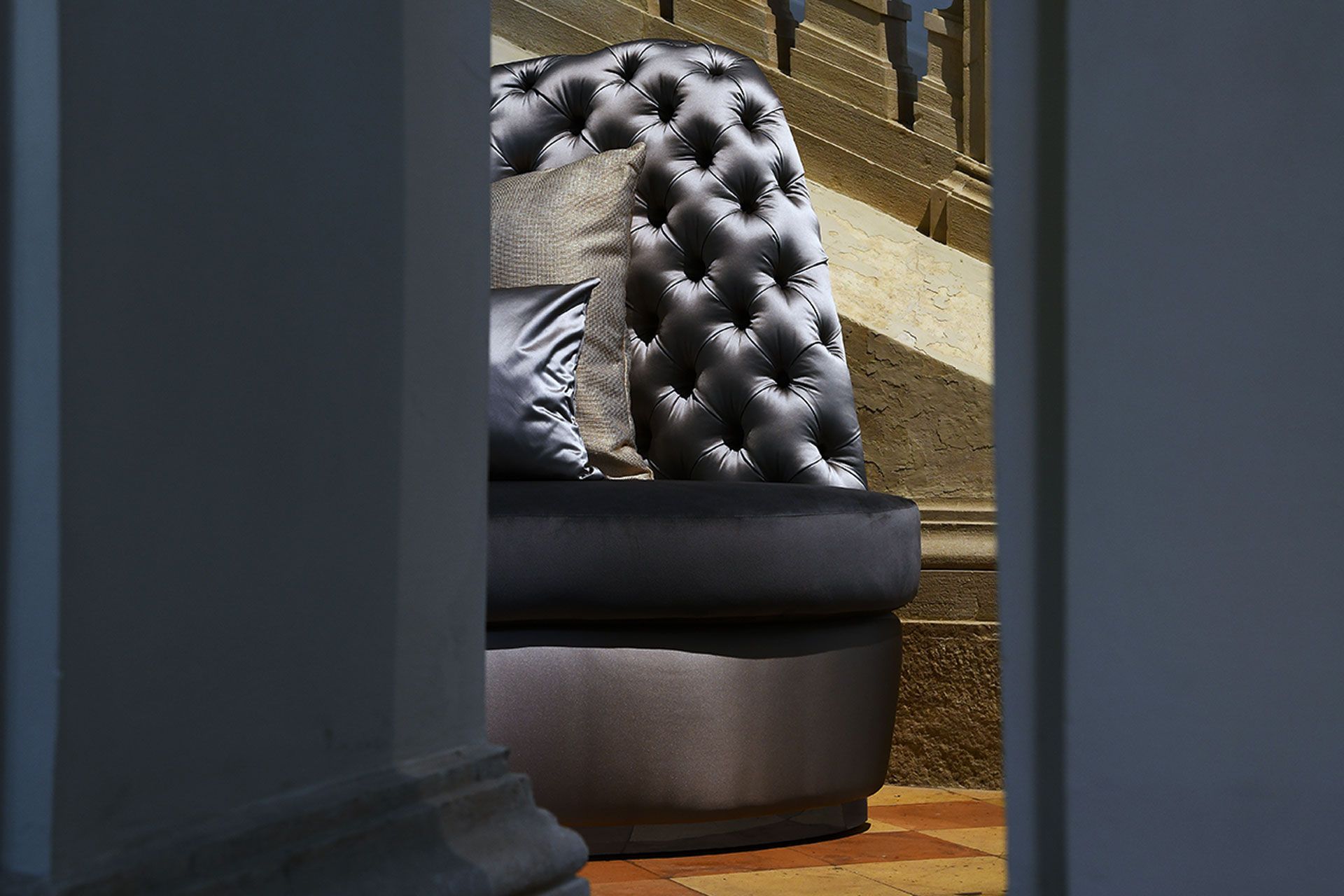 3-местный изогнутый диван capitonné Domingo Salotti талия ARCH-00101190 - Вид №4