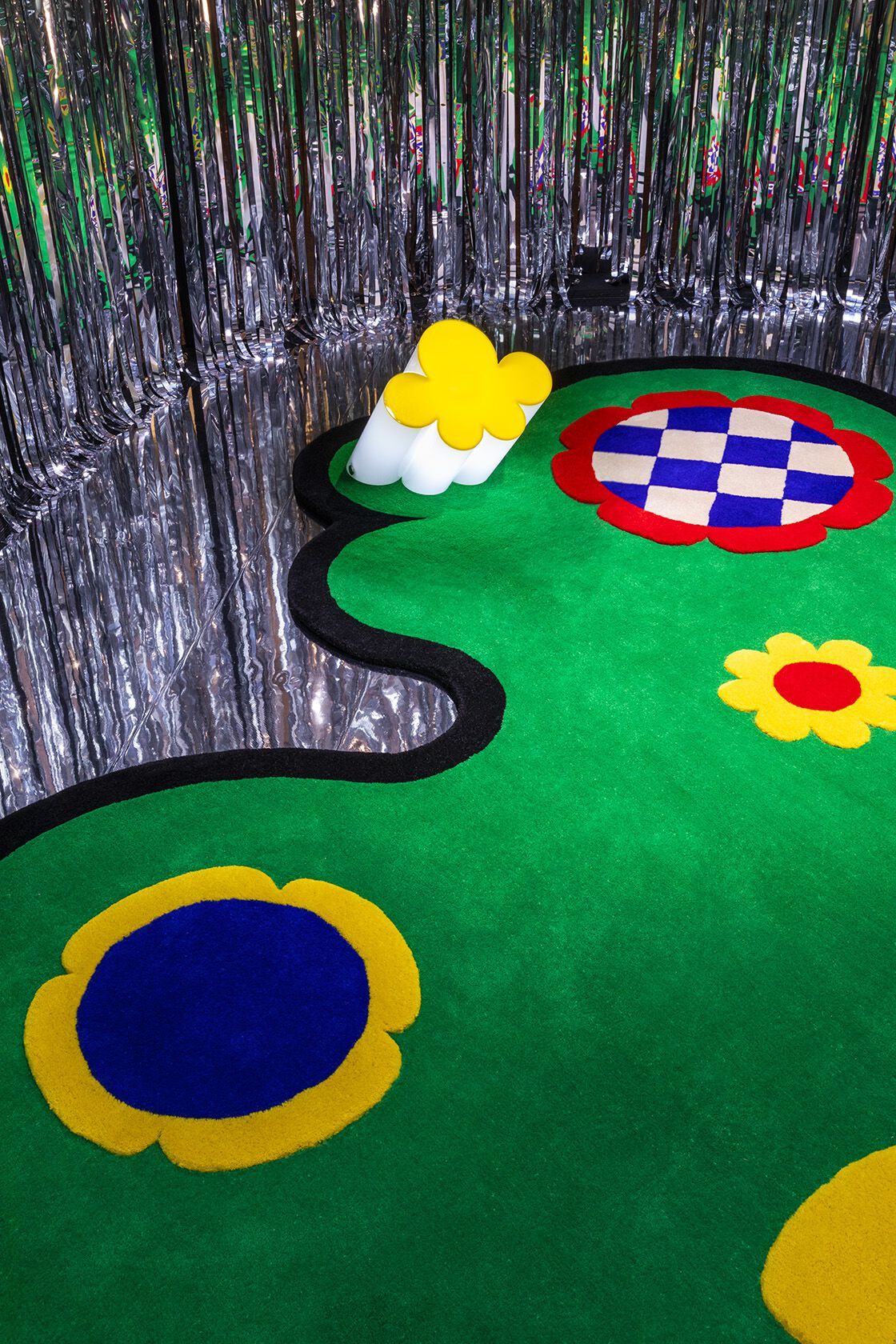 Шерстяной ковер ручной работы Poltronova бабочка, луг и небо ARCH-00150215 - Вид №6