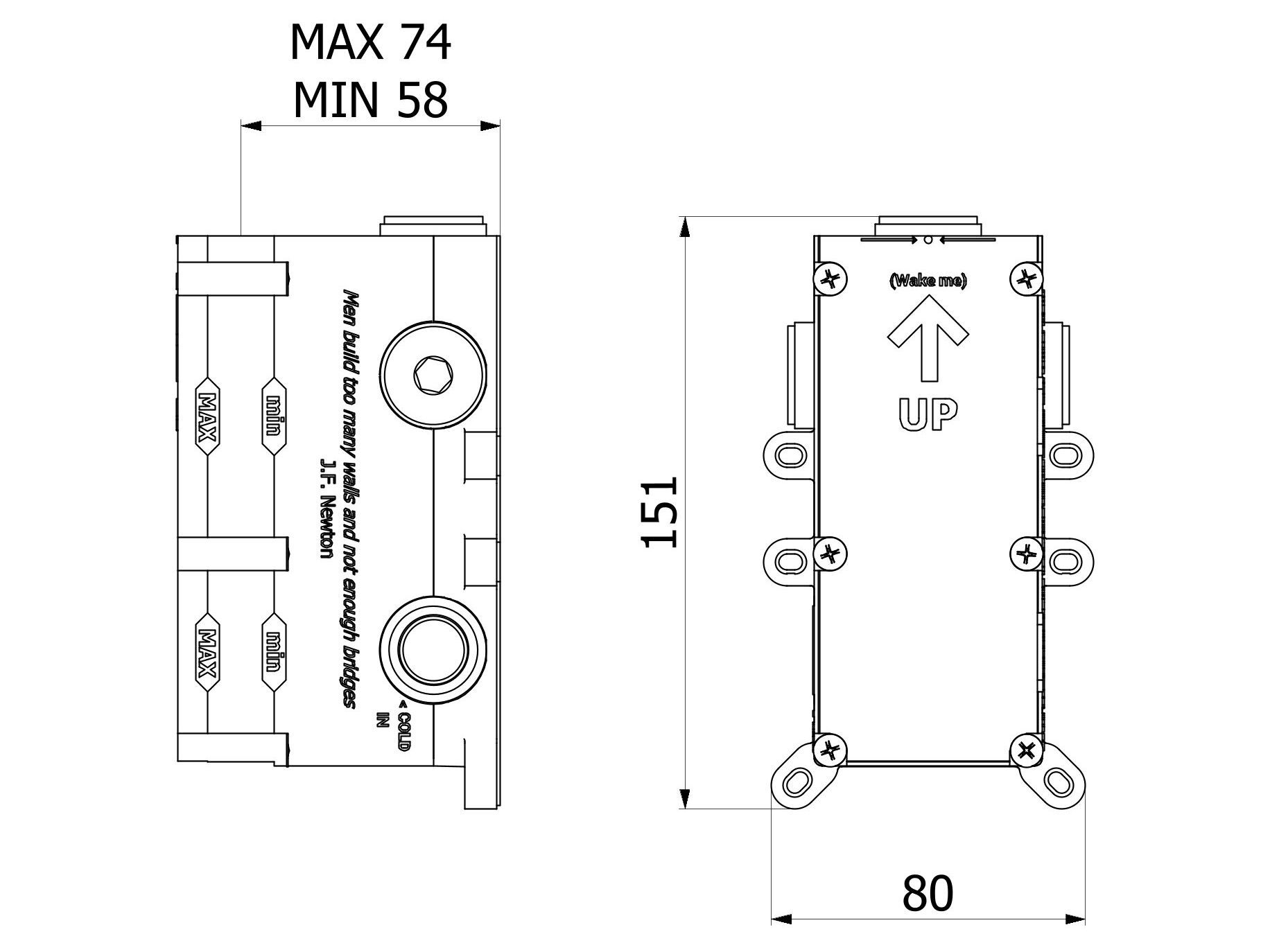 Встраиваемый корпус для смесителя IB IB BOX ARCH-00105323 - Вид №2
