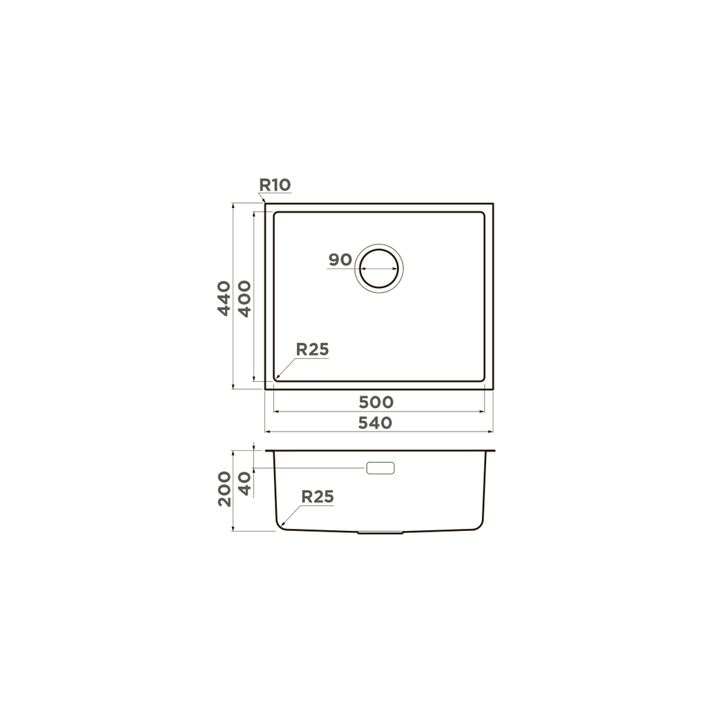 Кухонная мойка Tadzava 54-U/I IN OMOIKIRI 4993512 - Вид №3