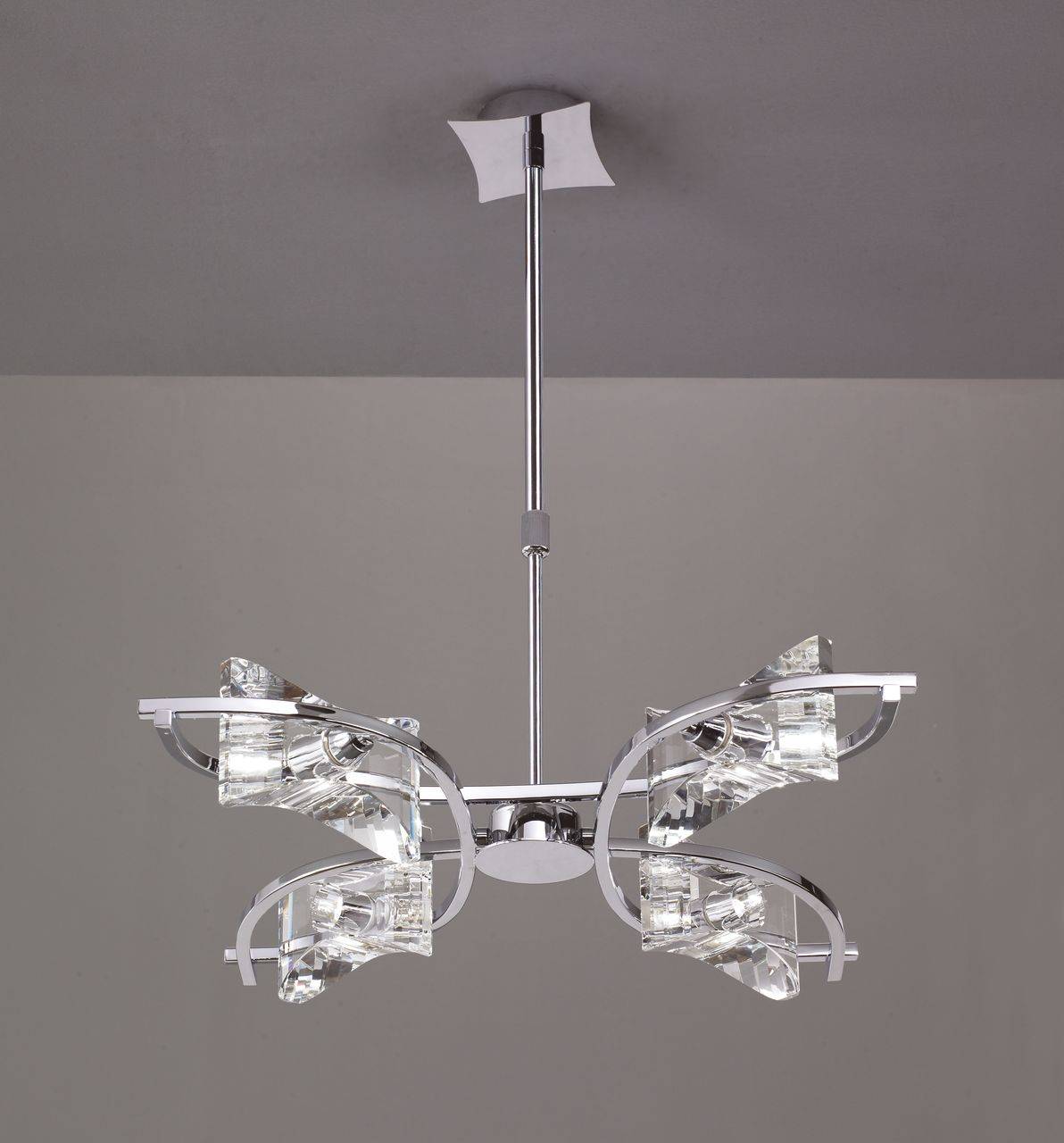 Подвесная люстра Mantra Krom 0881 MANTRA ДИЗАЙНЕРСКИЕ, KROM CHROME 055866 Хром  - Вид №1