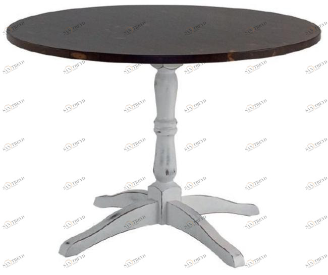 XLINE Круглый стол из фанерованной древесины с основанием 4 звезды sun-id-1355510