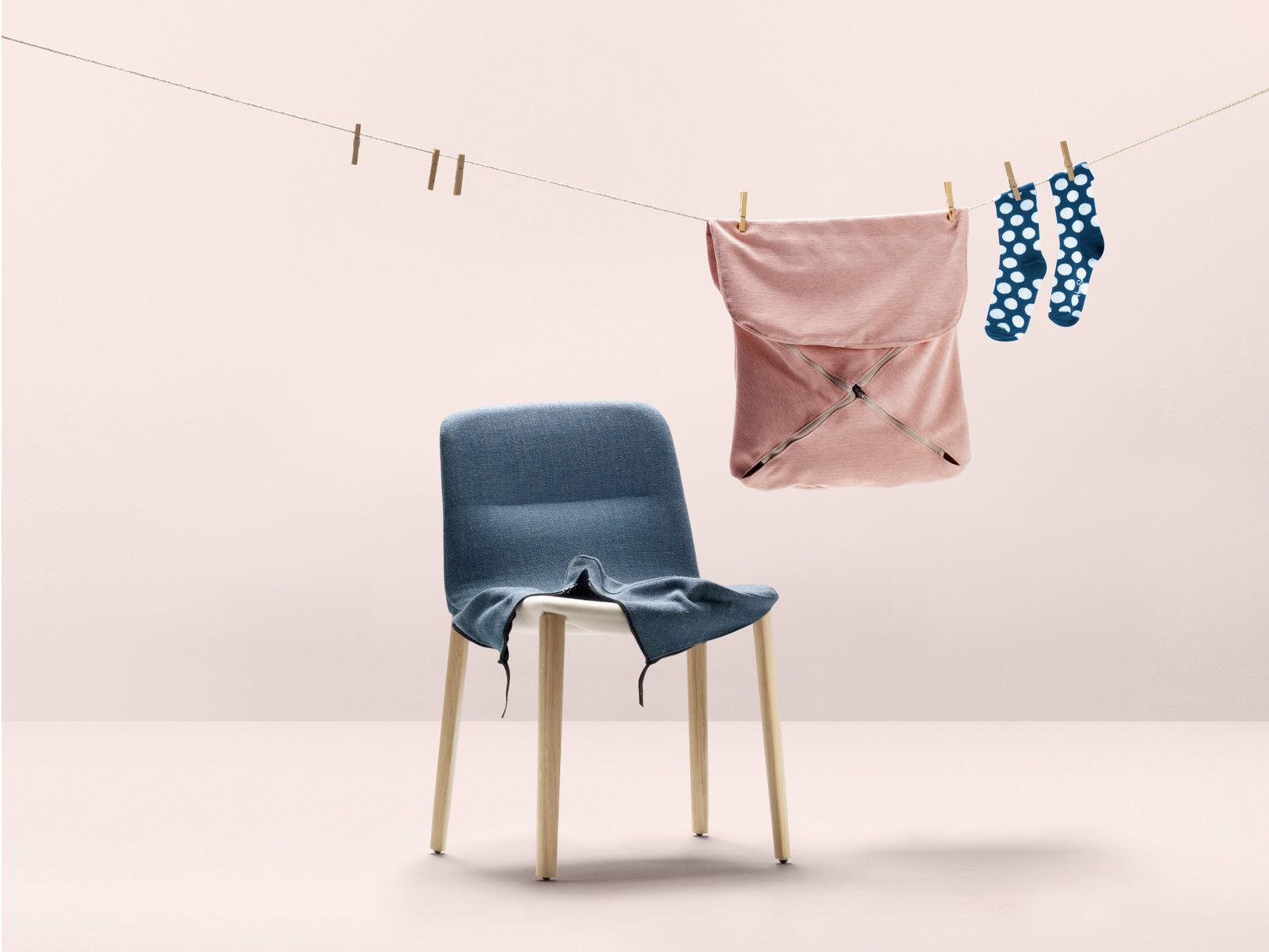 Съемный штабелируемый стул из ткани ALKI Jantzi ARCH-00082735 - Вид №5