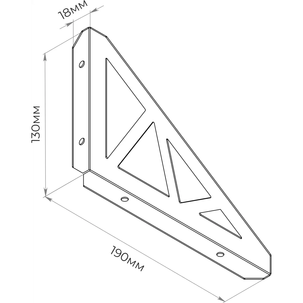 Утилитарный кронштейн Денвер 2x13 см нагрузка до 20 кг цвет белый Santreyd STLM-2110652 - Вид №4