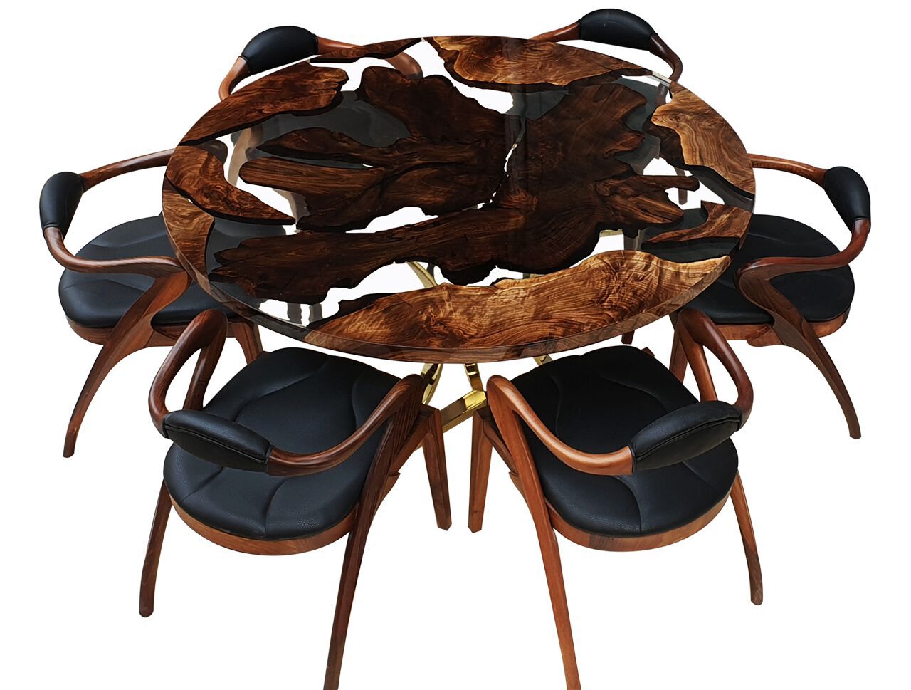 Обеденный набор из дерева и смолы Legnor LEG2408792 ARCH-00004553 - Вид №3