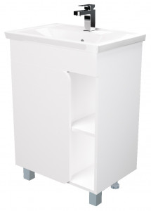 У76055 Тумба Nuvo 60Н 1д. Белый глянец 1 Marka NUVO