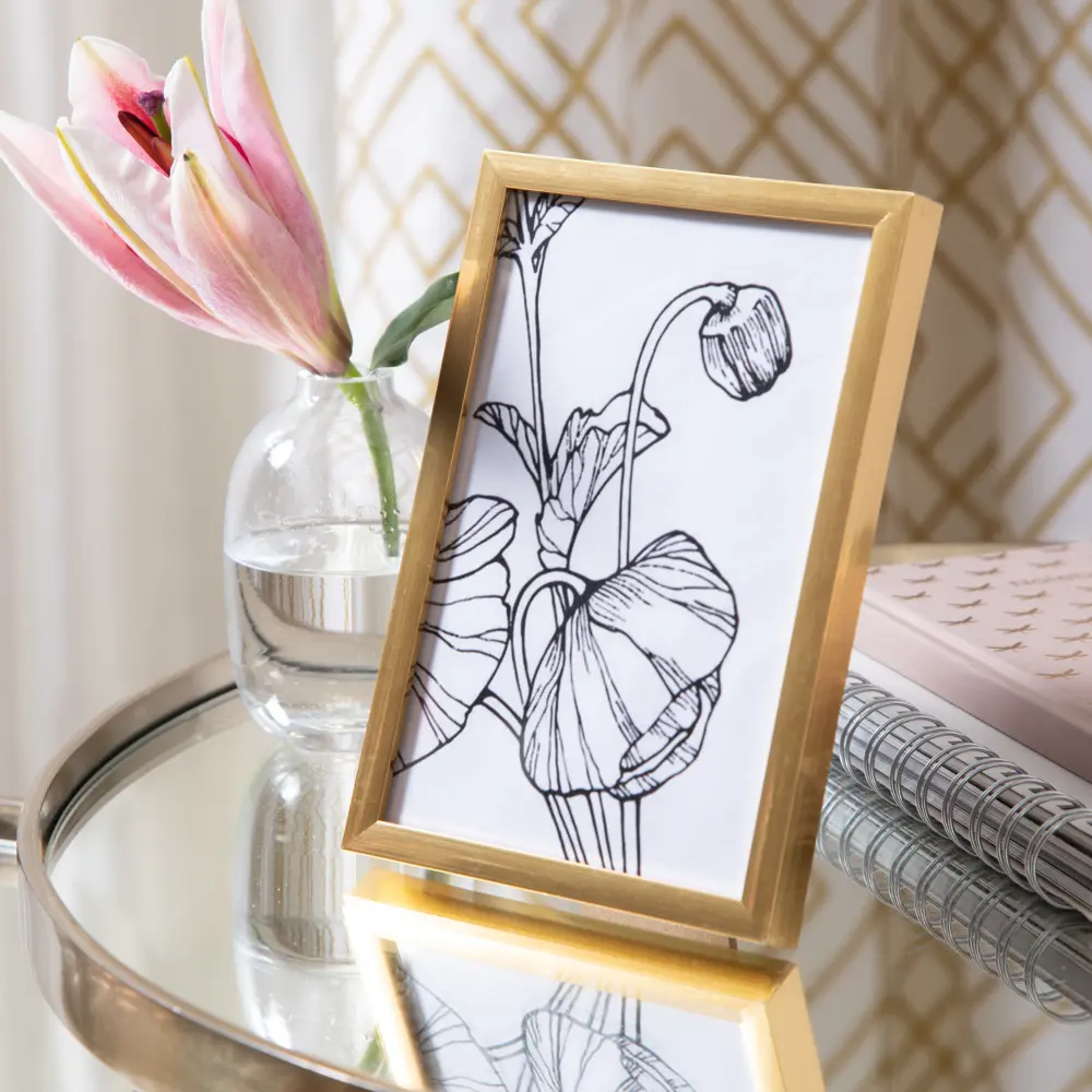 Рамка KREAFORTA Lila 10x15 см пластик цвет золото STLM-2141987 - Вид №6