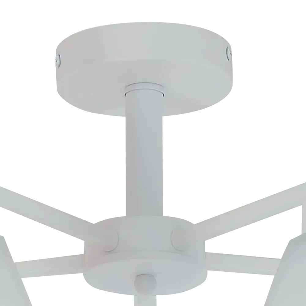 Люстра на штанге Cello 5 ламп 20 м² цвет белый SCHAFFNER STLM-2118635 - Вид №4