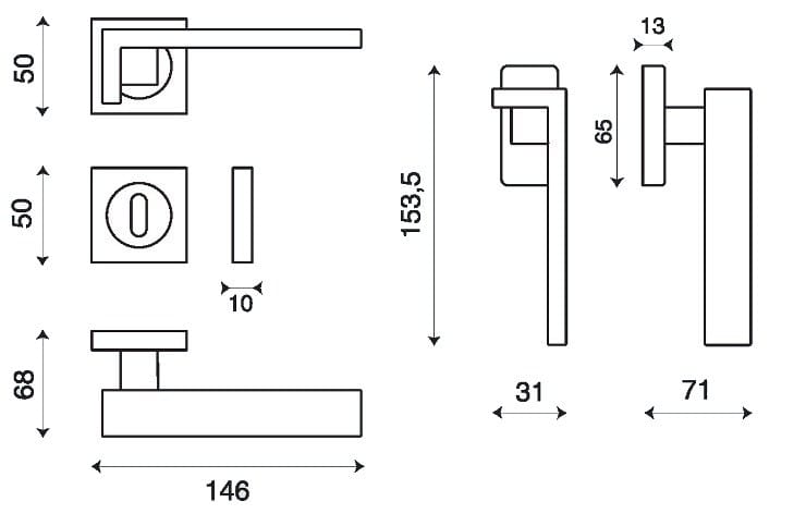 Ручка на розетке KLEIS графит ARCH-00076463 - Вид №3