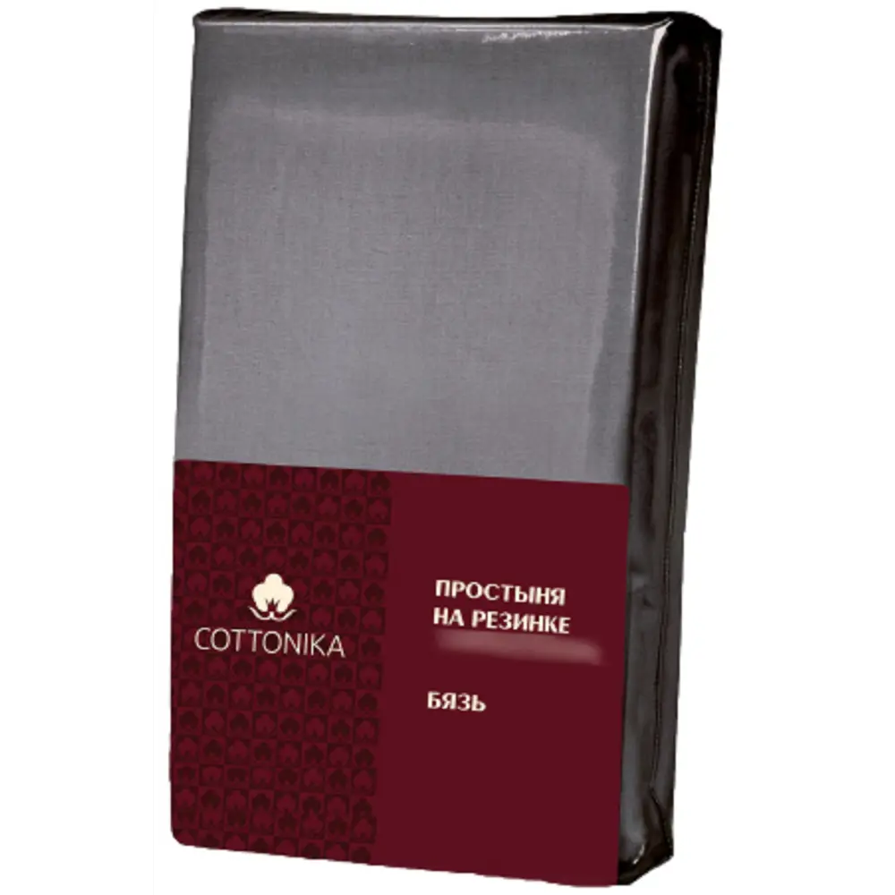 Простыня Cottonika Гамма А 140x200x20 см бязь на резинке серый STLM-2200326