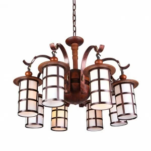 Подвесная люстра Omnilux Nazare OML-58813-08 коричневая OMNILUX NAZARE 280131 Коричневый