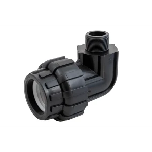 Отвод комбинированный 90° ПНД Политэк 1 1/2"x63 мм НР