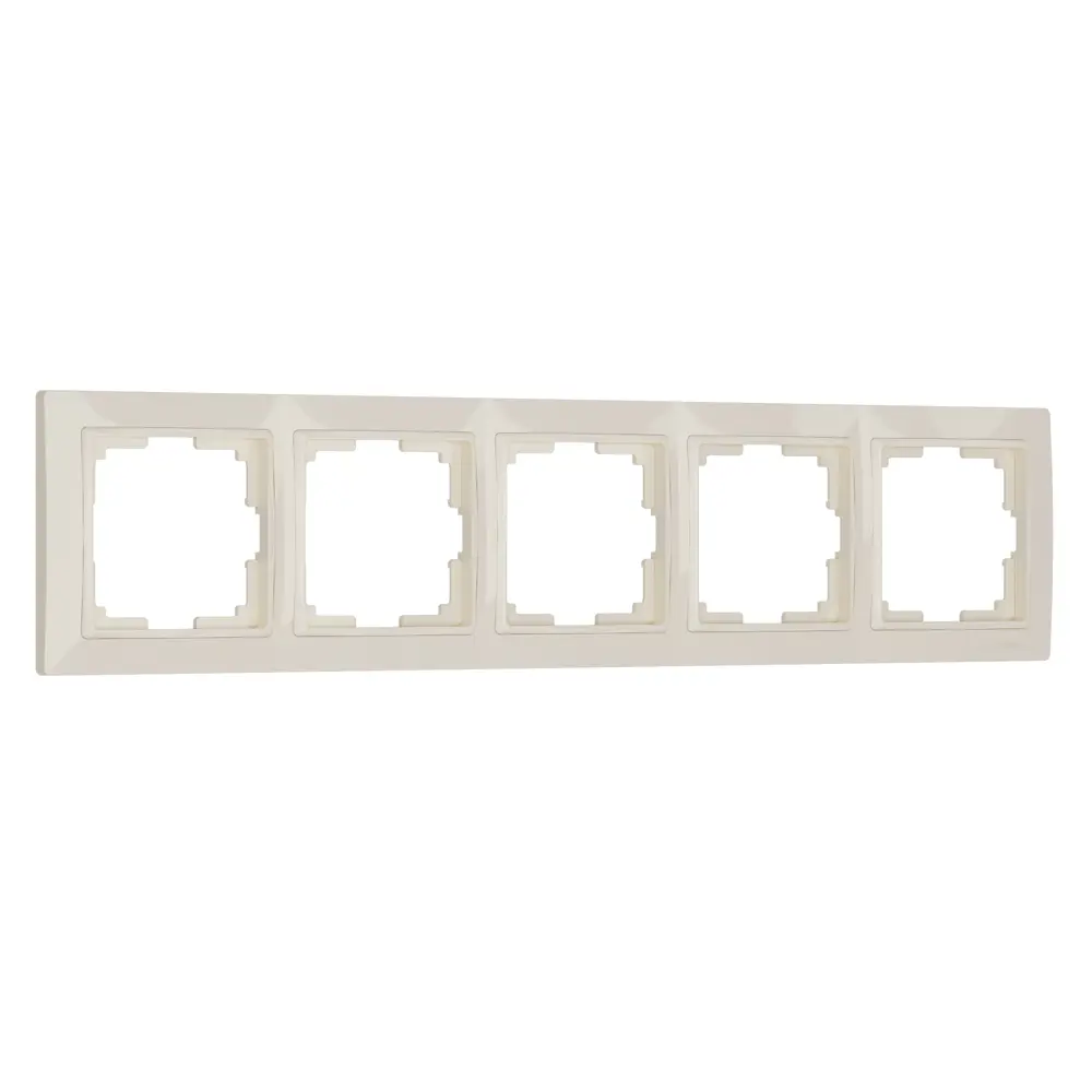 Рамка для розетки Werkel Snabb Basic 5 постов цвет слоновая кость STLM-2052015