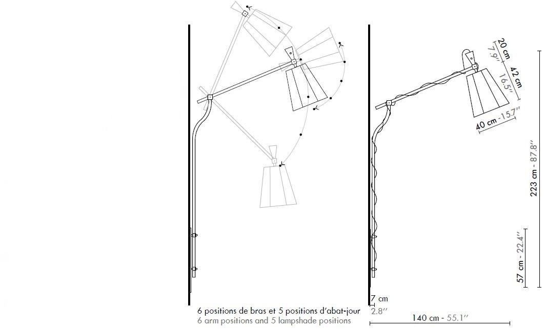 designheure Регулируемый настенный светильник Luxiole Lm223lmo - Вид №4