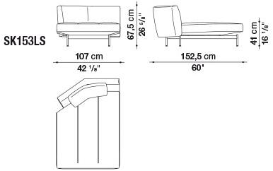 B&B Italia 4-х местный кожаный диван Saké sun-id-1457556 - Вид №10