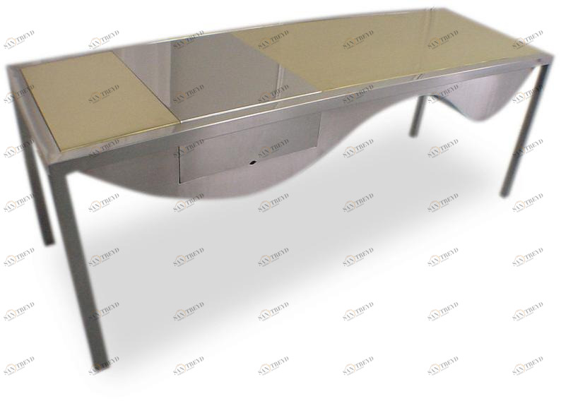 ICI ET LÀ Дизайнерский стол из нержавеющей стали с ящиками Handmade metal furniture by ici et là Sts02