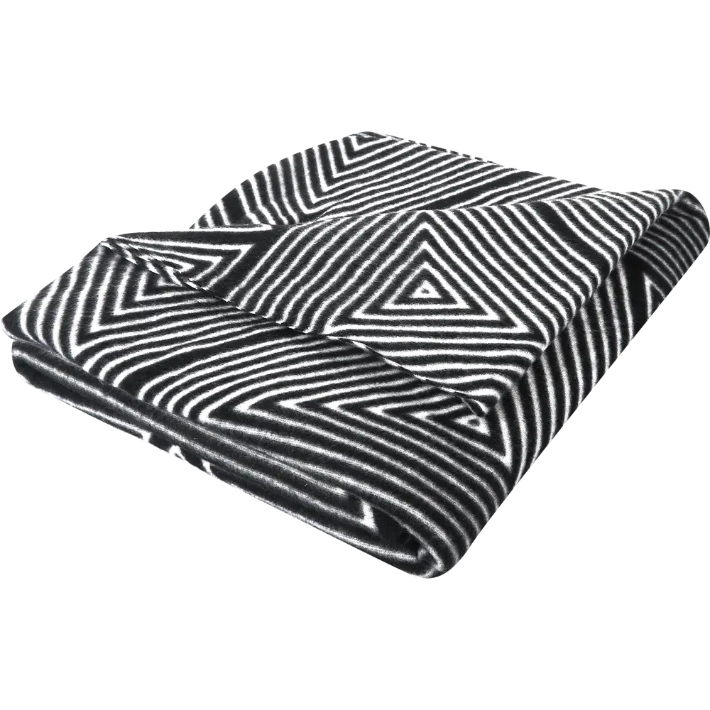 Плед Geometry 130x170 см флис цвет черно-белый Ardenza Капсульная STLM-2003854