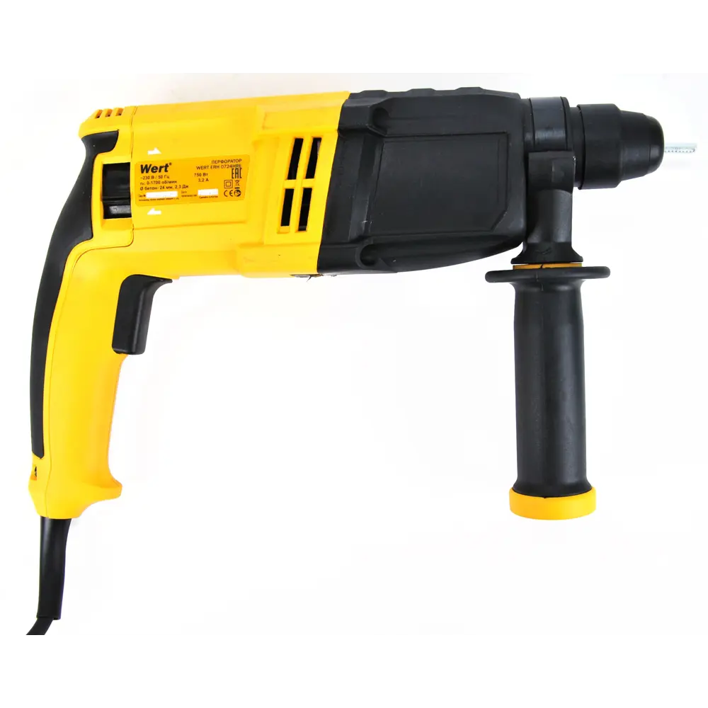 Перфоратор сетевой SDS-plus Wert ERH 0724HRE 185376, 750 Вт, 2.3 Дж STLM-2207045 - Вид №3