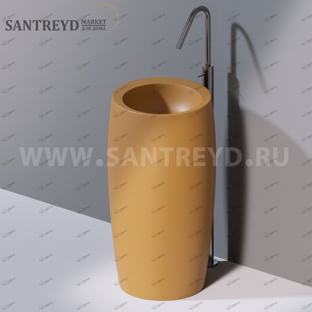 L100T0R0VT.133 Напольная раковина круглая A. e T. Italia SPOT Коричневый матовый AeT ITALIA