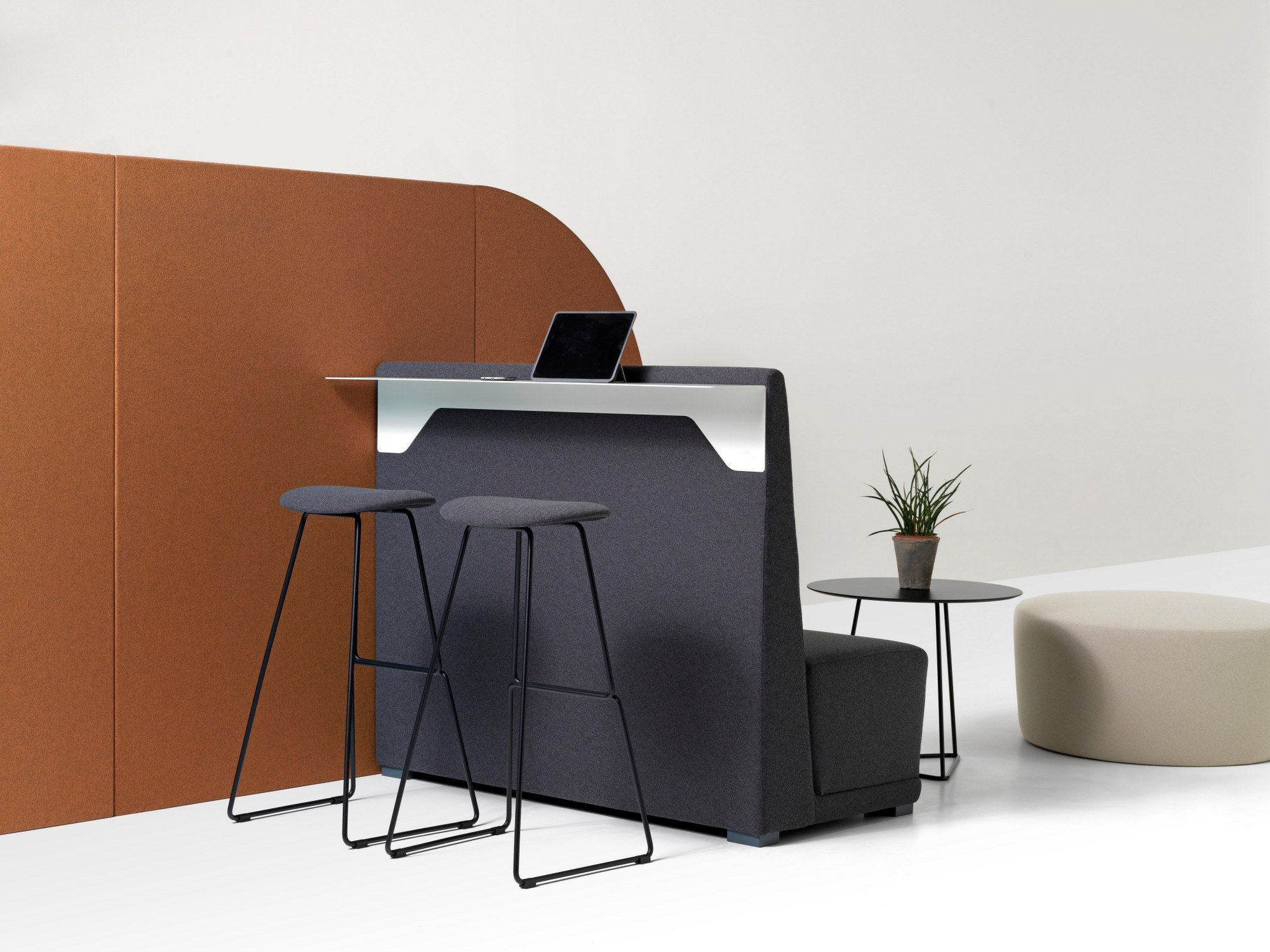 Круглый пуф из ткани Diemme Circuit ARCH-00022645 - Вид №6