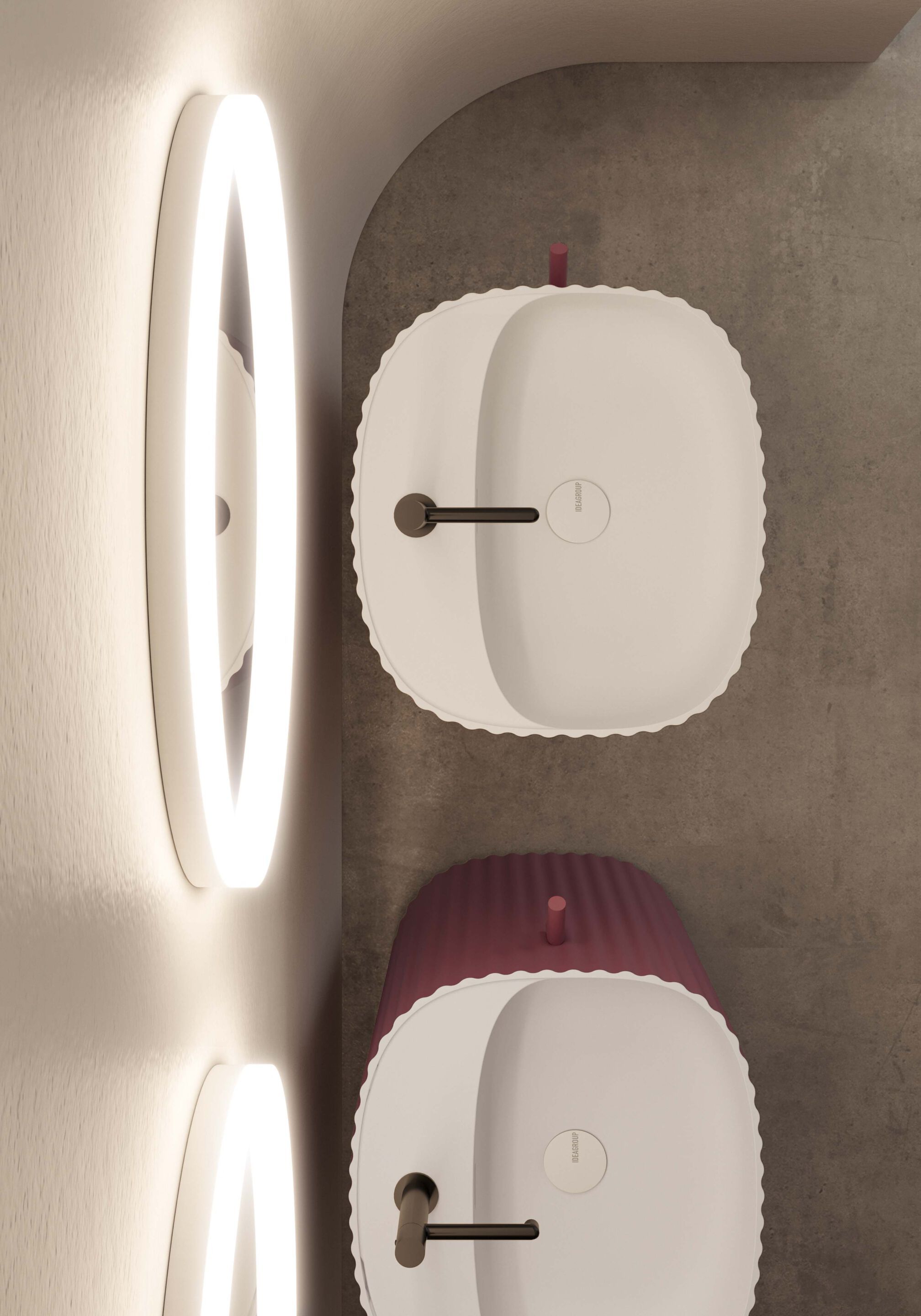 Отдельно стоящая раковина из Cristalplant® Ideagroup GIOVE ARCH-00120889 - Вид №1