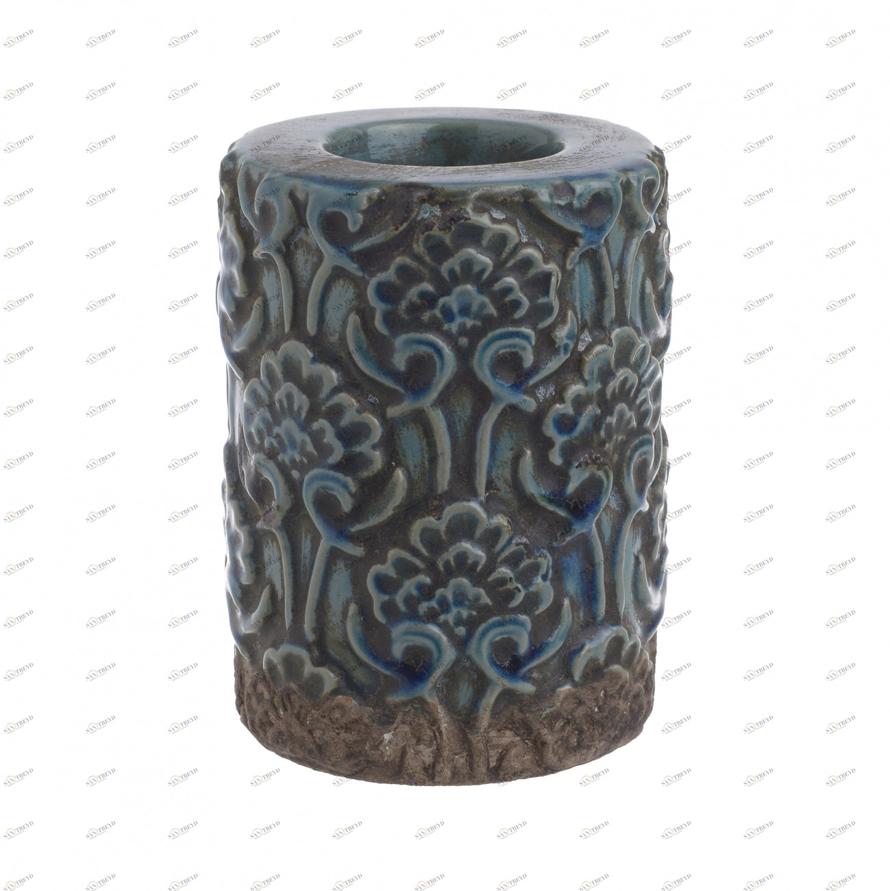 Подсвечник керамический на 1 свечу зеленый Creol TO4ROOMS  212709 Зеленый 