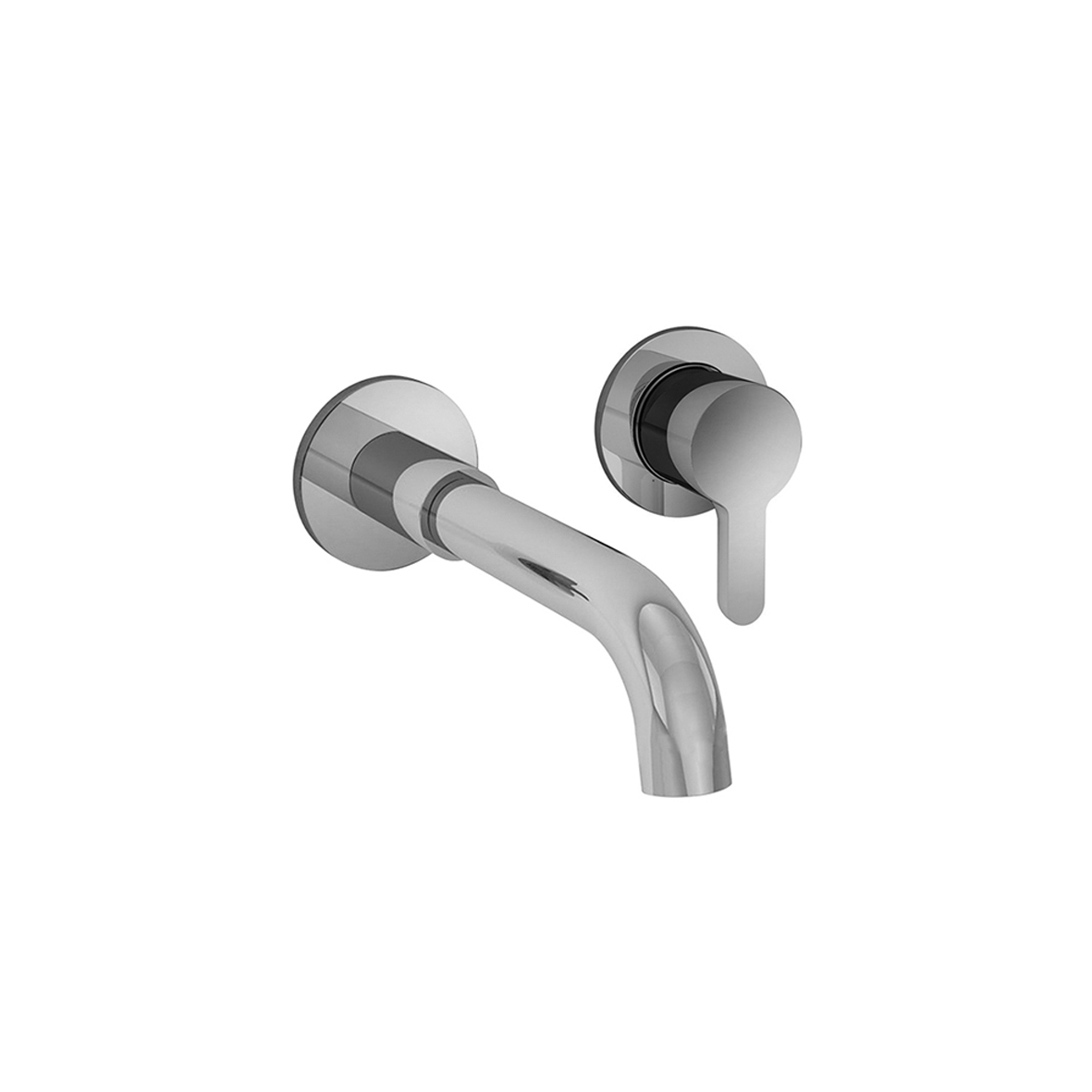 R411B+M011A  Смеситель из стены для раковинывылет 16 см ручка ограничитель потока воды до 5 л/мин при 3 бар впуски 1/2'' без донного клапана Fantini Rubinetti ICONA CLASSIC