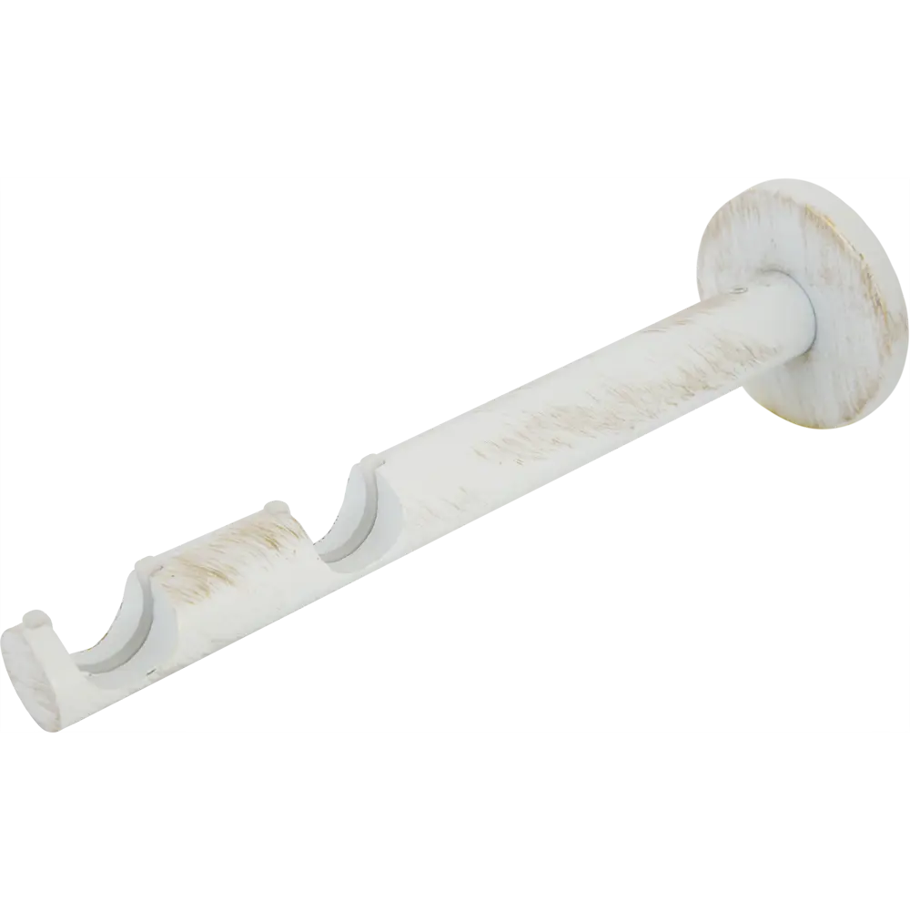 Держатель двухрядный с пластиковыми вставками Orbis, металл, цвет античный белый, 2 см STLM-2208764