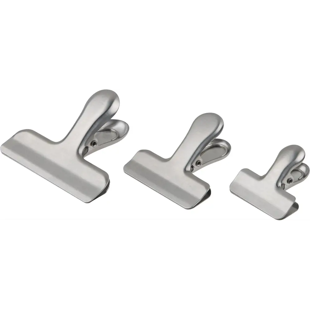 Зажим для пакетов KONSENSA сталь цвет серый 3 шт STLM-2068765 - Вид №1