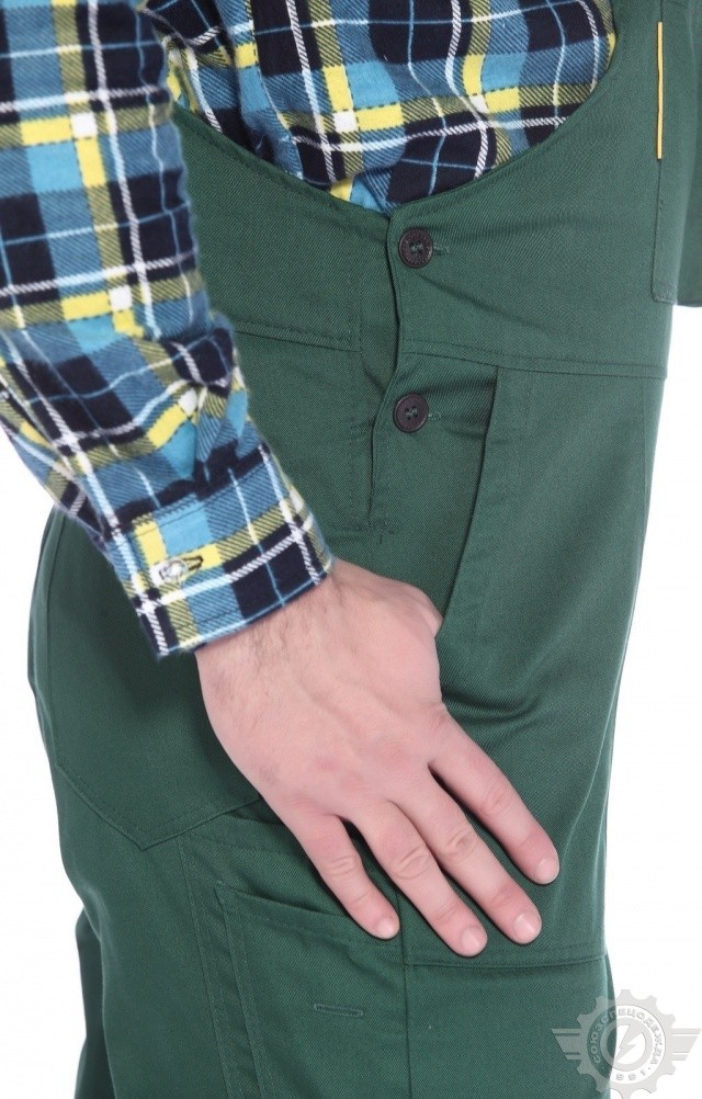 65600 Полукомбинезон "Эксперт-2" зеленый  Летняя спецодежда  размер 44-46/170-176  - Вид №9