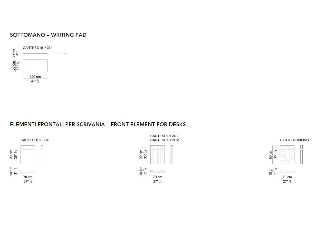 Деревянный и мраморный угловой рабочий стол i 4 Mariani Декартовый ARCH-00146694 - Вид №6