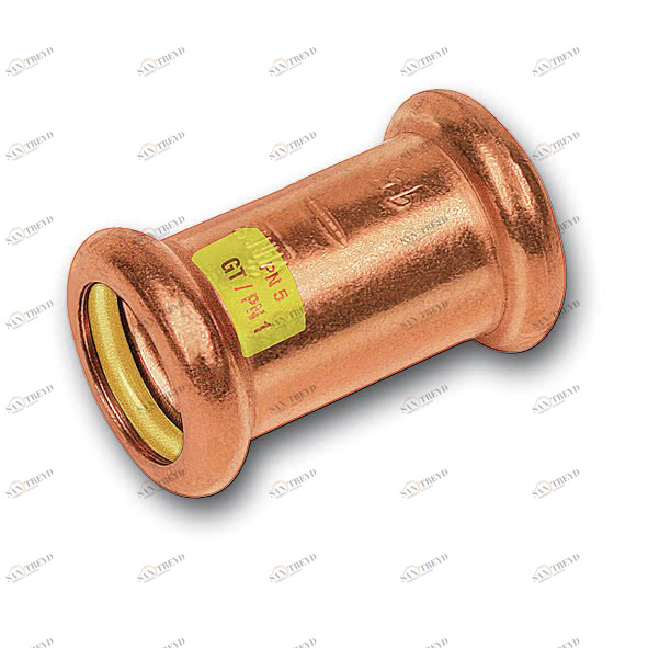 11027014 SANHA 10270 пресс-фитинг газ, медь, муфта ВПр-ВПр 14 мм 