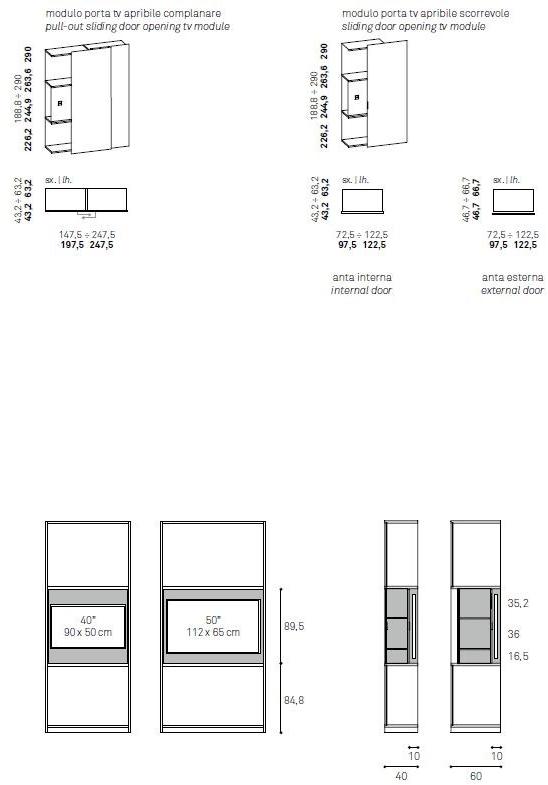 Caccaro Шкаф с открывающейся тумбой под телевизор Core sun-id-1460927 - Вид №4