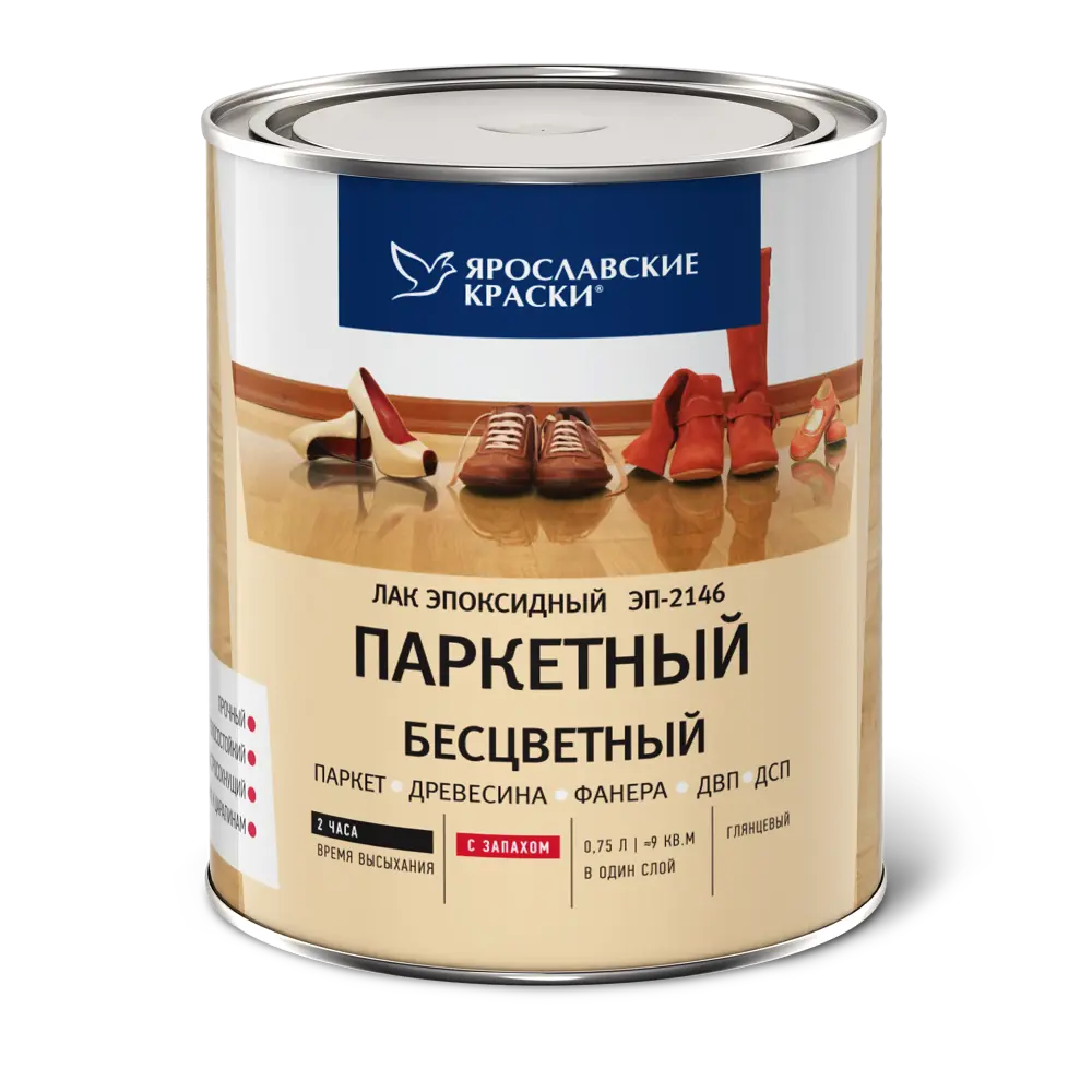 Ярославские Краски ЭП-2146 - бесцветный паркетный лак для деревянных поверхностей 18530579 STLM-0011131 - Вид №1