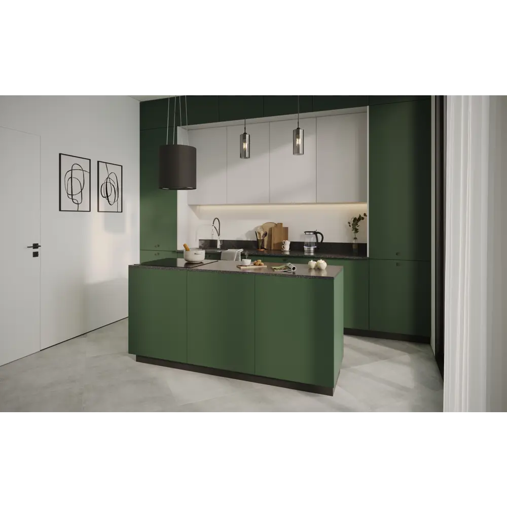 Фальшпанель для кухонного шкафа София Тайга 76.8x58 см KONSENSA ДСП цвет зеленый STLM-2085243 - Вид №4