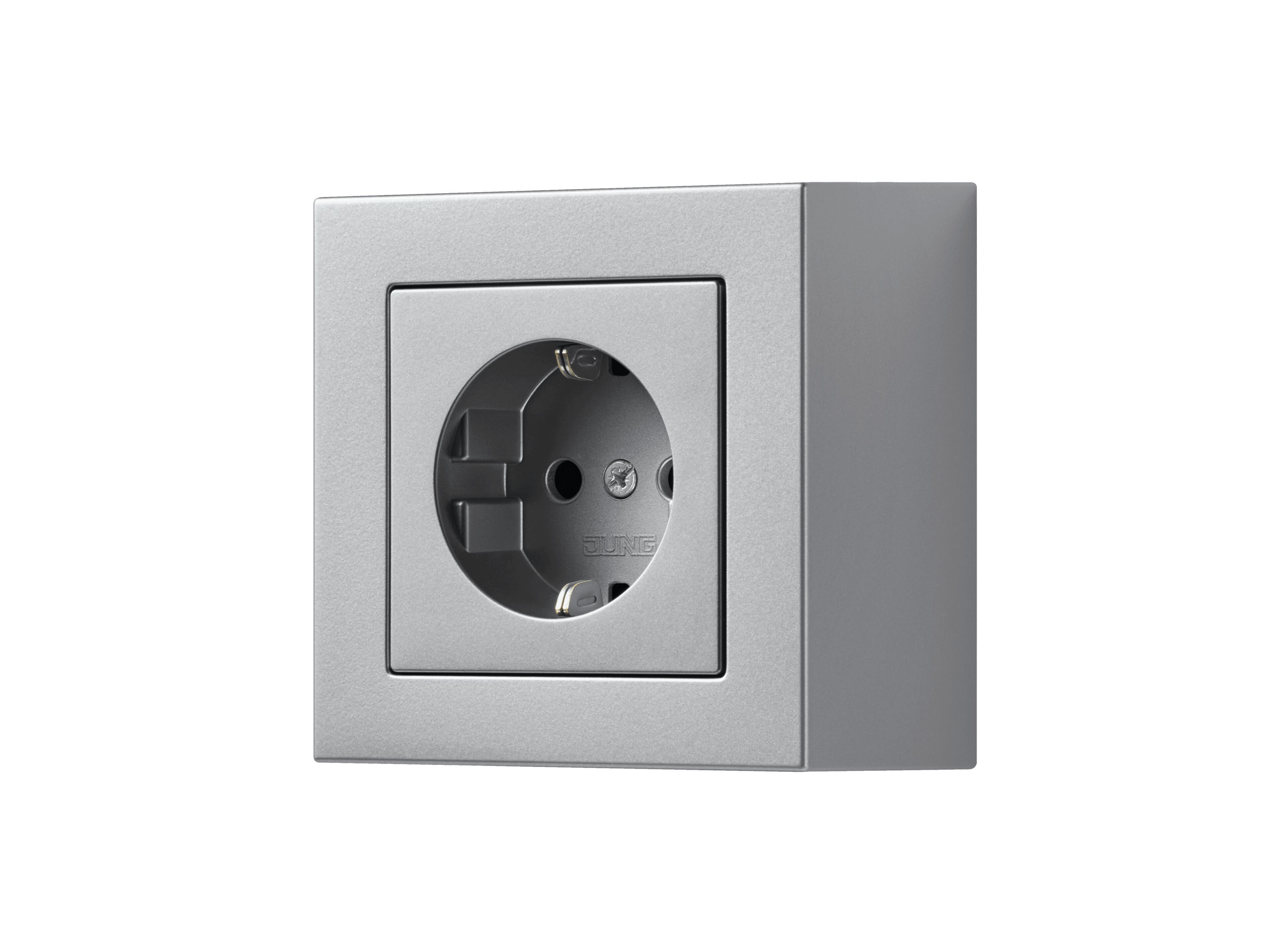 Алюминиевая электрическая розетка schuko JUNG A CUBE ARCH-00113827
