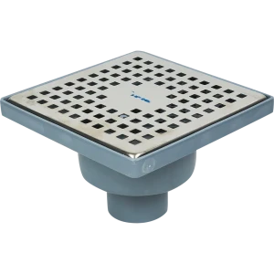 Трап для душа Berges Stock комбинированный затвор вертикальный слив 150x150x50 мм полипропилен