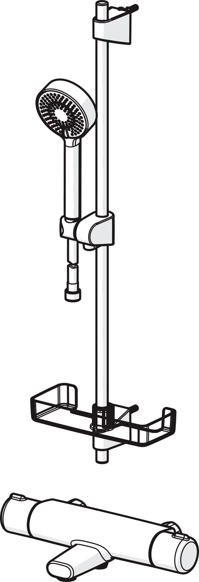 Oras 7453 Cмеситель для душа с душевым комплектом 7453 Nova Хром  - Вид №2
