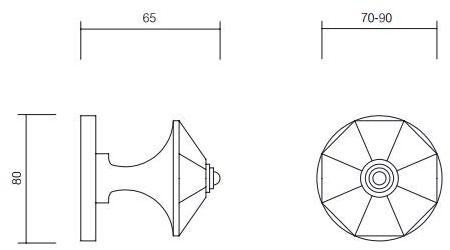 Pasini Ручка дверная из латуни  0390  - Вид №1