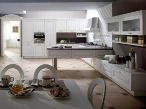 Floritelli Cucine Модульная кухня из ясеня с полуостровом Carmen