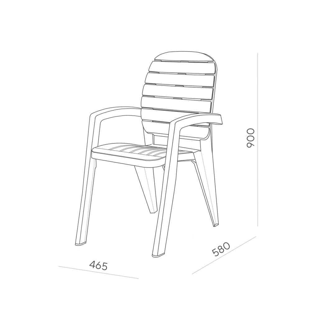 Кресло садовое «Прованс», цвет шоколадный Santreyd STLM-2209990 - Вид №5