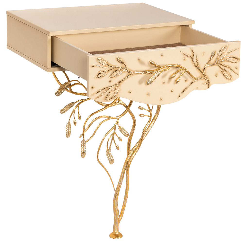 15013 Консоль Oliva Branch Айвори Мраморное золото BOGACHO 4627196596863 - Вид №5