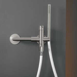 Настенный смеситель набор для ванной, без встроенного в части, с цилиндрическая ручной душ диаметром 18 м </SPAN> т и переключающий для носика P <span>. 150 мм &. Не цветные ручки  GAS30 CEADESIGN