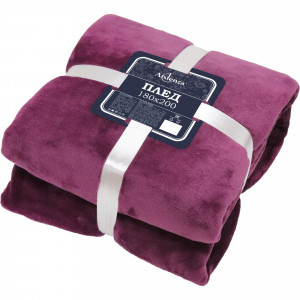 84378934 Плед «» 180x200 см фланель цвет фиолетовый Jimena