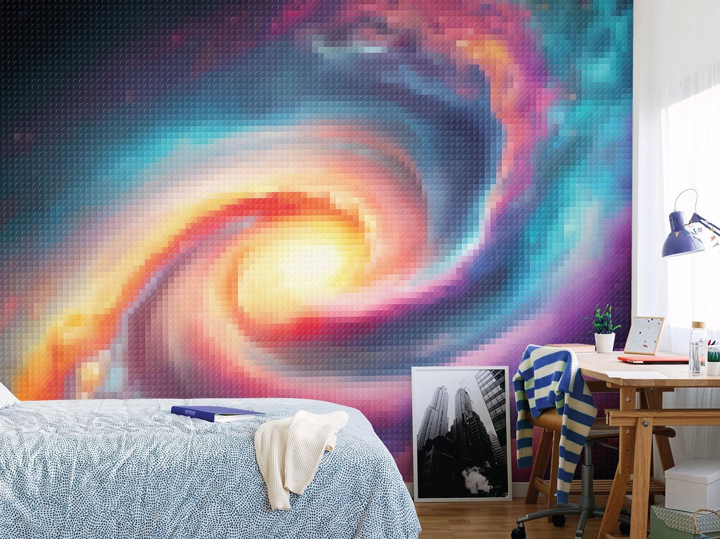 Геометрические обои ПВХ бесплатно, экологически чистые, моющиеся WallPepper GALAXY ARCH-00058774