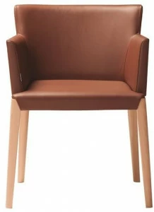 Capdell Мягкое кожаное кресло с подлокотниками Dual