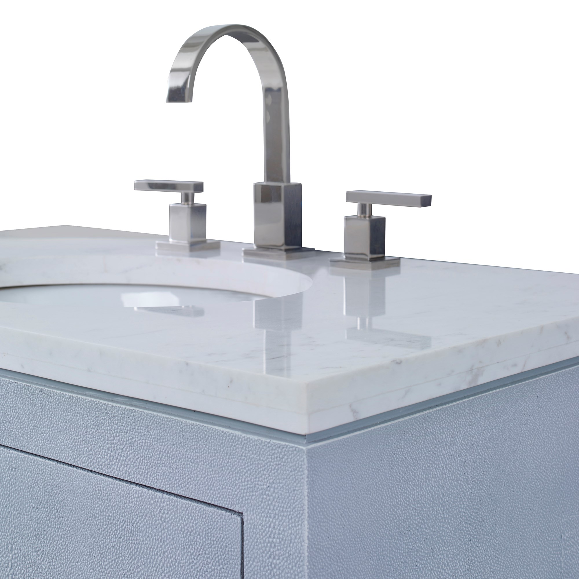 Тумбочка, средняя (от 34 до 36,5) 09223-110-335 Shagreen Sink Chest - Polar Blue Ambella  - Вид №4