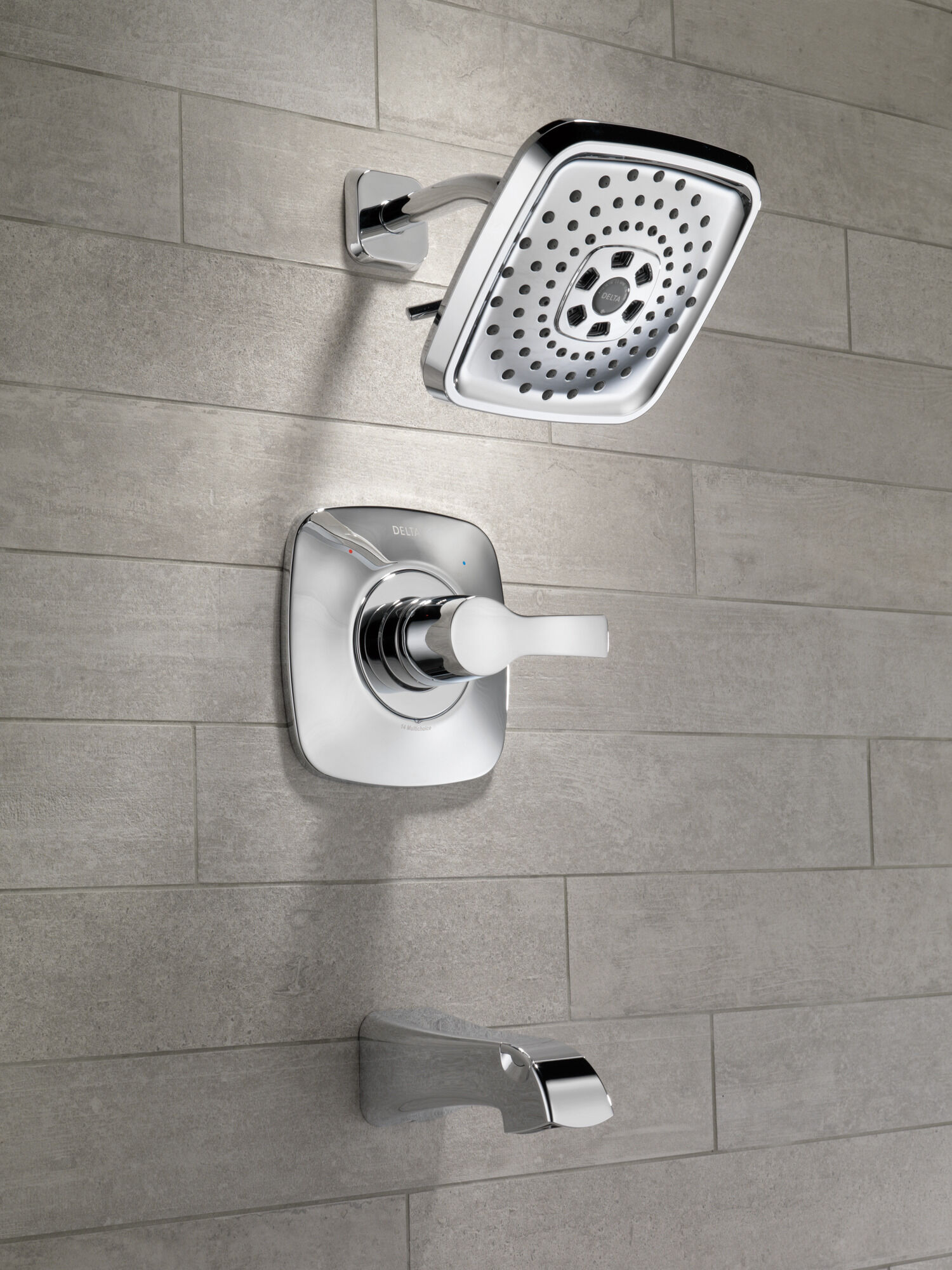 T14452 Monitor® 14 Series H2Okinetic® для ванны и душа Delta Faucet Tesla Хром - Вид №5