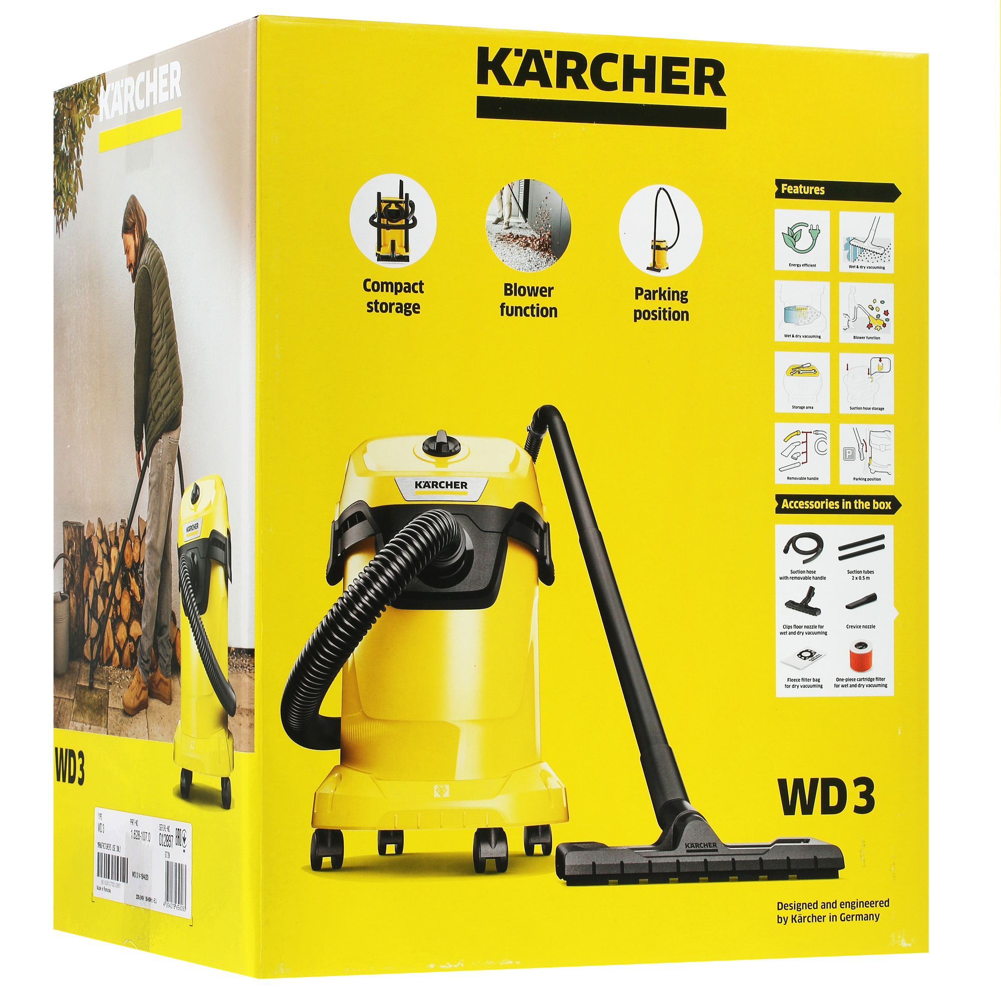 Хозяйственный пылесос  Karcher WD 3 V-19/4/20 5355843 STDN-0017847 - Вид №14