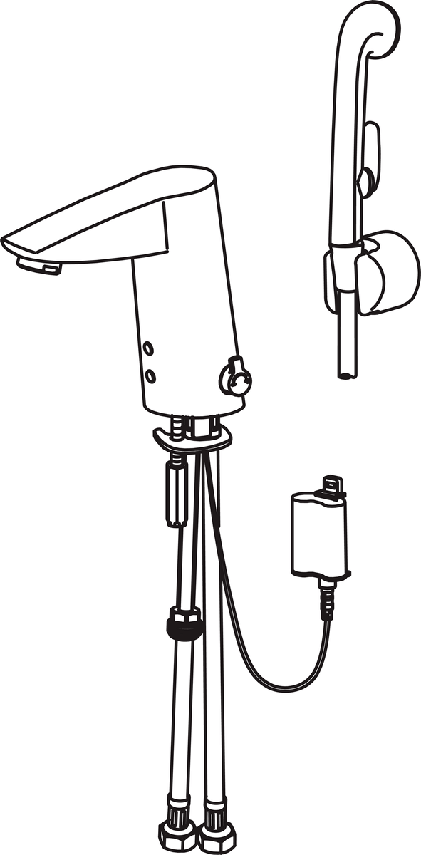 Oras 2816FZ Смеситель для умывальника, 6 V, Bluetooth 2816FZ Cubista Хром  - Вид №2